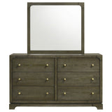 Gran Park 6-drawer Dresser and Mirror Dark Cocoa - Tampa Furniture Outlet