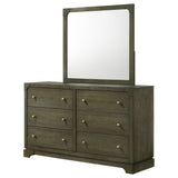 Gran Park 6-drawer Dresser and Mirror Dark Cocoa - Tampa Furniture Outlet