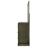 Gran Park 6-drawer Dresser and Mirror Dark Cocoa - Tampa Furniture Outlet