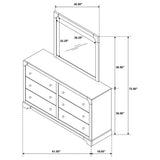 Gran Park 6-drawer Dresser and Mirror Dark Cocoa - Tampa Furniture Outlet