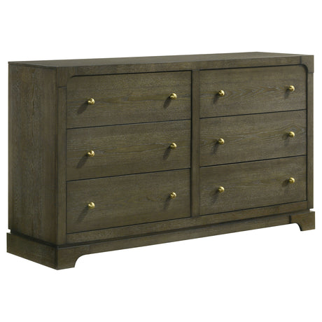 Tampa Furniture Outlet - Coaster - Gran Park 6-drawer Dresser Cabinet Dark Cocoa - 224933