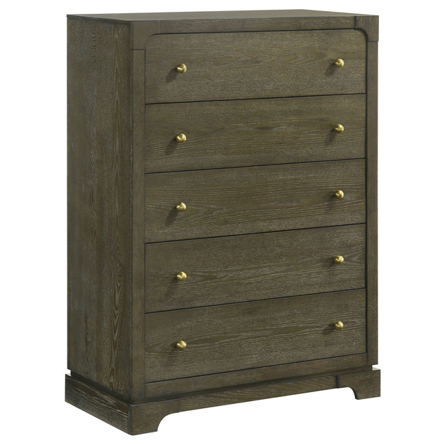 Tampa Furniture Outlet - Coaster - Gran Park 5-drawer Bedroom Chest of Drawers Dark Cocoa - 224935