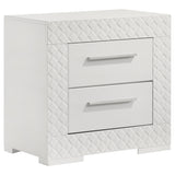 Ives 5-piece Eastern King Bedroom Set White High Gloss - Tampa Furniture Outlet