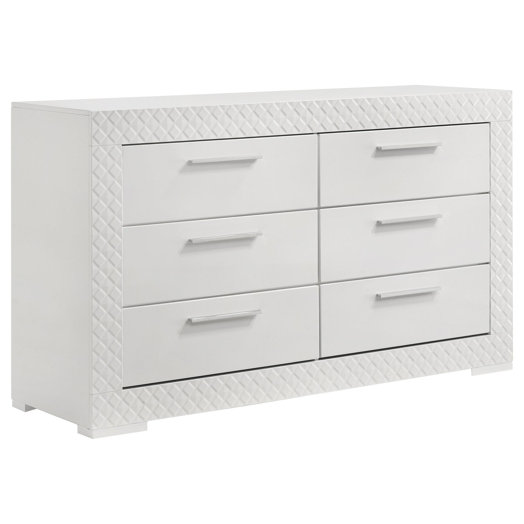 Ives 5-piece Eastern King Bedroom Set White High Gloss - Tampa Furniture Outlet