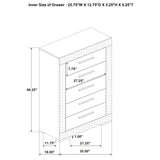 Ives 5-piece Eastern King Bedroom Set White High Gloss - Tampa Furniture Outlet