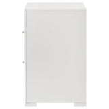 Ives 2-drawer Nightstand Bedside Table White High Gloss - Tampa Furniture Outlet