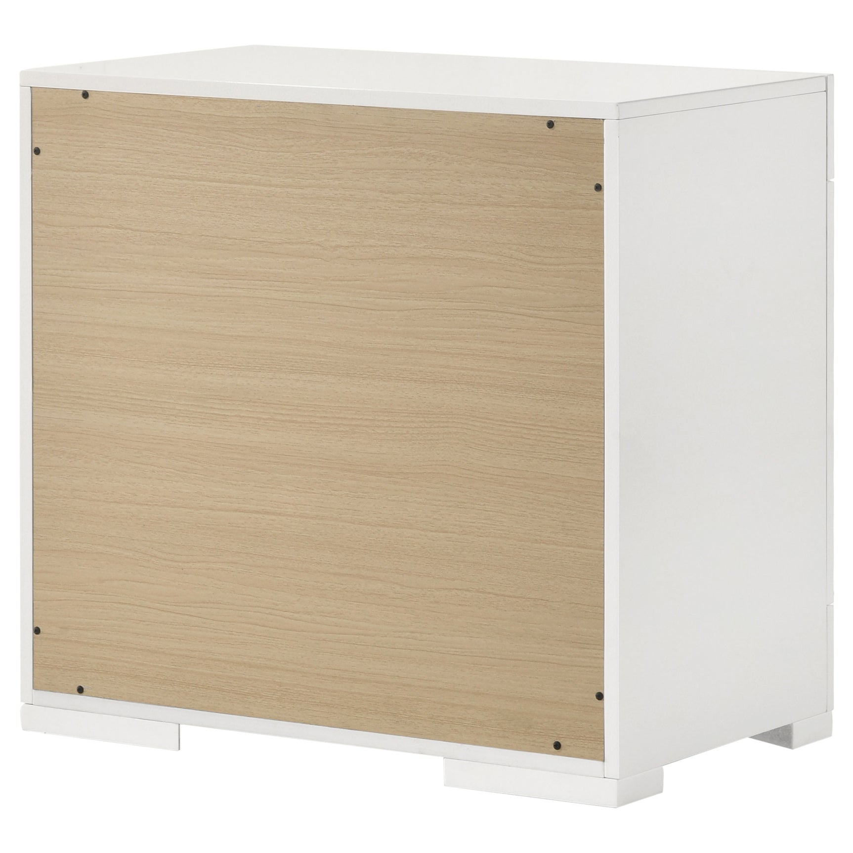 Ives 2-drawer Nightstand Bedside Table White High Gloss - Tampa Furniture Outlet