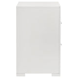 Ives 2-drawer Nightstand Bedside Table White High Gloss - Tampa Furniture Outlet