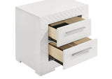 Ives 2-drawer Nightstand Bedside Table White High Gloss - Tampa Furniture Outlet