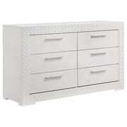 Tampa Furniture Outlet - Coaster - Ives 6-drawer Dresser Cabinet White High Gloss - 224943