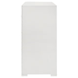 Ives 6-drawer Dresser Cabinet White High Gloss - Tampa Furniture Outlet