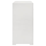 Ives 6-drawer Dresser Cabinet White High Gloss - Tampa Furniture Outlet