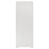 Ives 5-drawer Bedroom Chest of Drawers White High Gloss - Tampa Furniture Outlet
