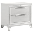 Tampa Furniture Outlet - Coaster - Marmore 2-drawer Nightstand Bedside Table White - 224962