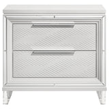Marmore 2-drawer Nightstand Bedside Table White - Tampa Furniture Outlet