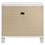 Marmore 2-drawer Nightstand Bedside Table White - Tampa Furniture Outlet