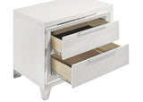 Marmore 2-drawer Nightstand Bedside Table White - Tampa Furniture Outlet