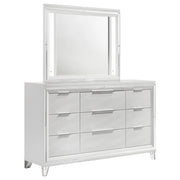 Tampa Furniture Outlet - Coaster - Marmore 9-drawer Dresser and LED Mirror White - 224963M