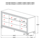 Marmore 9-drawer Dresser Cabinet White - Tampa Furniture Outlet