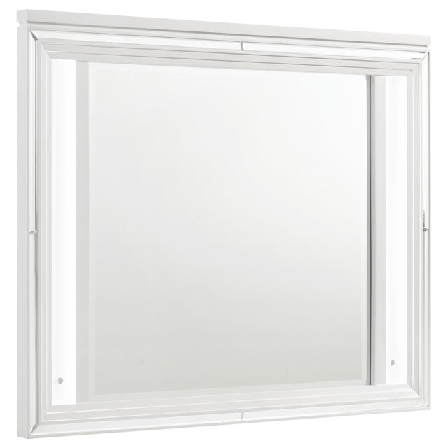 Tampa Furniture Outlet - Coaster - Marmore LED Dresser Mirror White - 224964