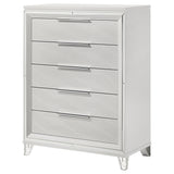 Marmore 5-drawer Bedroom Chest of Drawers White - Tampa Furniture Outlet