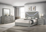 Tampa Furniture Outlet - Coaster - Ives 4-piece Queen Bedroom Set Grey High Gloss - 224971Q-S4