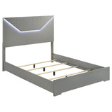 Ives 5-piece Queen Bedroom Set Grey High Gloss - Tampa Furniture Outlet