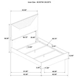 Ives Queen Panel Bed LED Headboard Grey High Gloss - Tampa Furniture Outlet