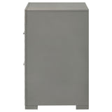 Ives 2-drawer Nightstand Bedside Table Grey High Gloss - Tampa Furniture Outlet