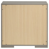 Ives 2-drawer Nightstand Bedside Table Grey High Gloss - Tampa Furniture Outlet