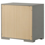 Ives 2-drawer Nightstand Bedside Table Grey High Gloss - Tampa Furniture Outlet