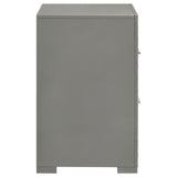 Ives 2-drawer Nightstand Bedside Table Grey High Gloss - Tampa Furniture Outlet