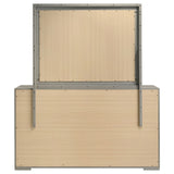 Ives 6-drawer Dresser and Mirror Grey High Gloss - Tampa Furniture Outlet