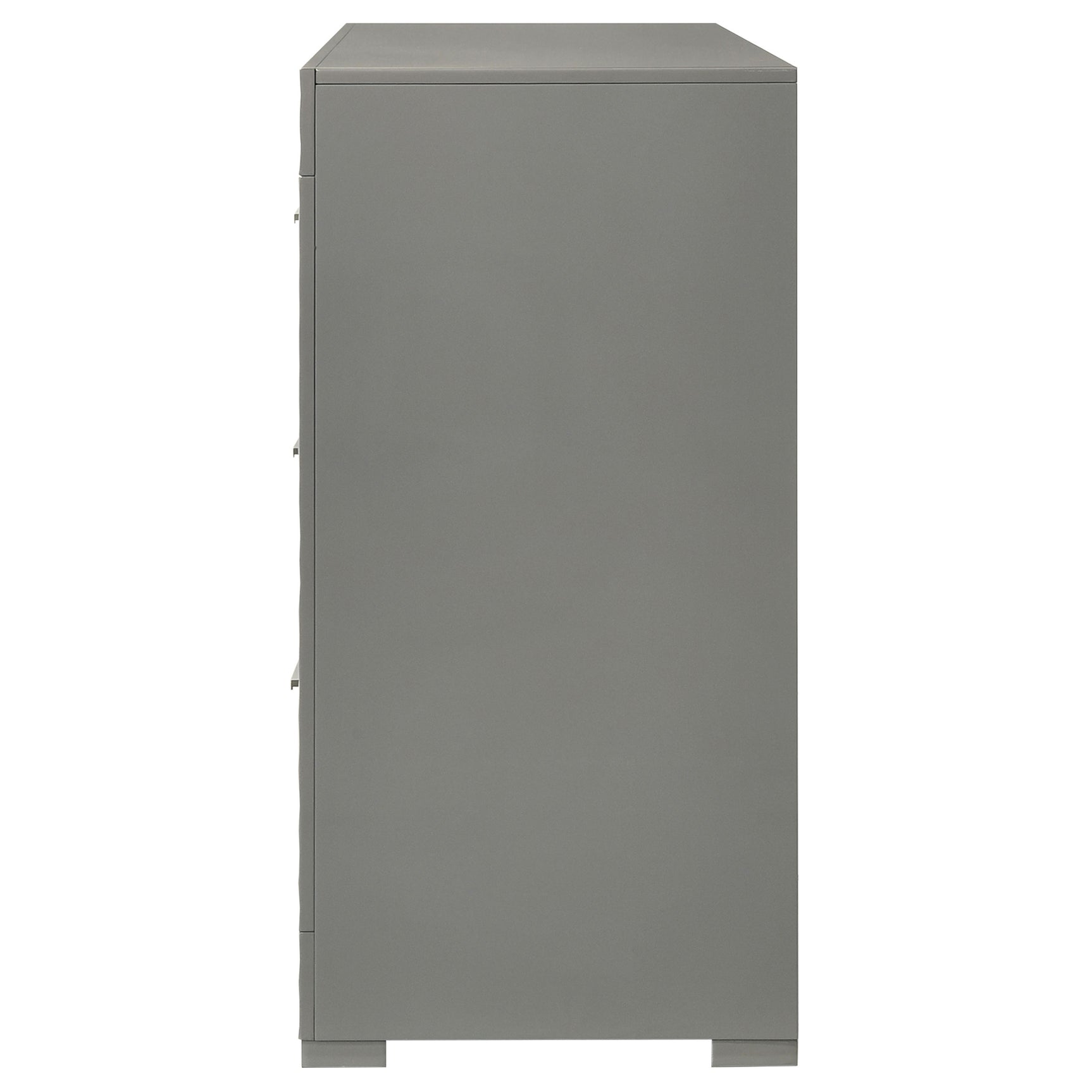 Ives 6-drawer Dresser Cabinet Grey High Gloss - Tampa Furniture Outlet
