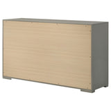 Ives 6-drawer Dresser Cabinet Grey High Gloss - Tampa Furniture Outlet