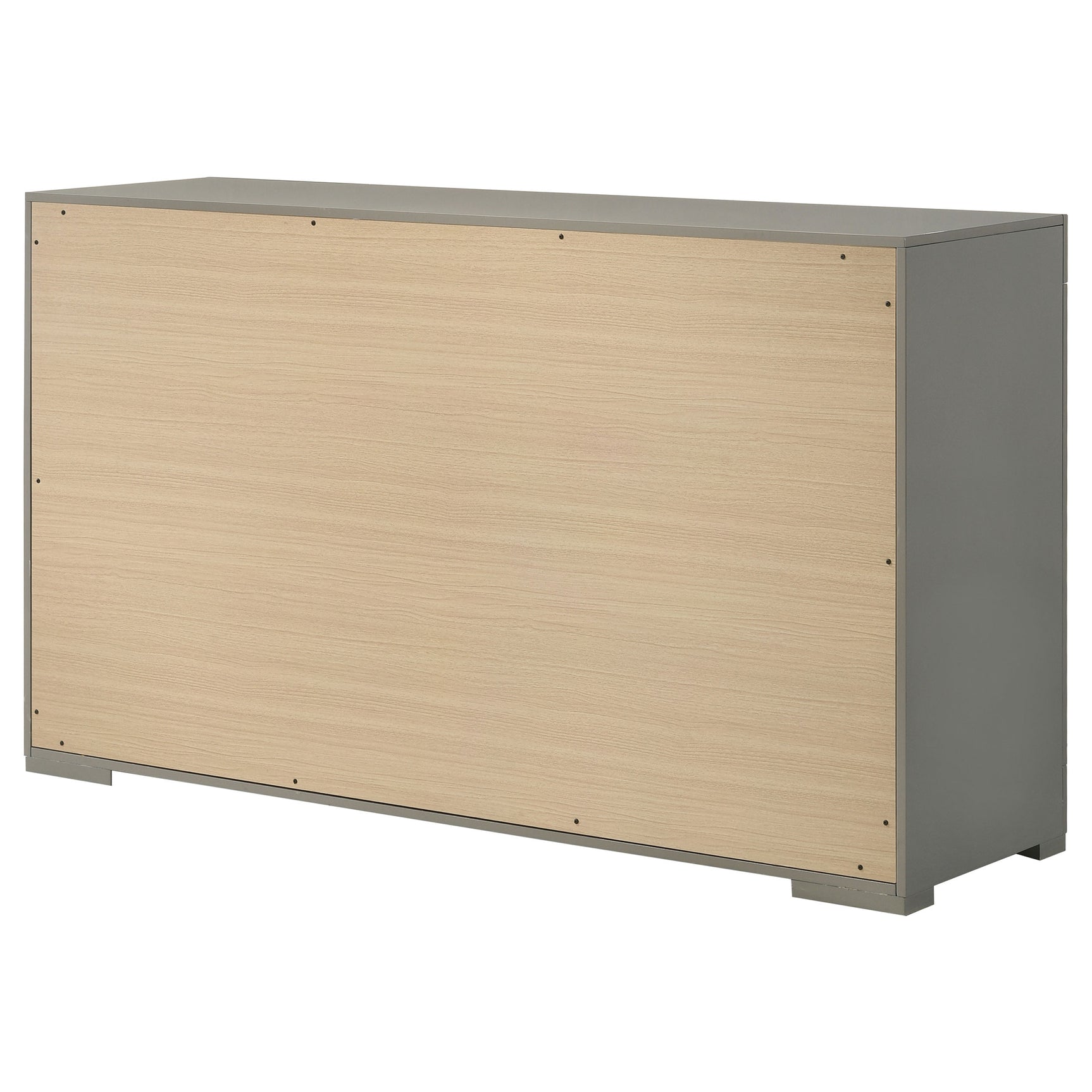 Ives 6-drawer Dresser Cabinet Grey High Gloss - Tampa Furniture Outlet