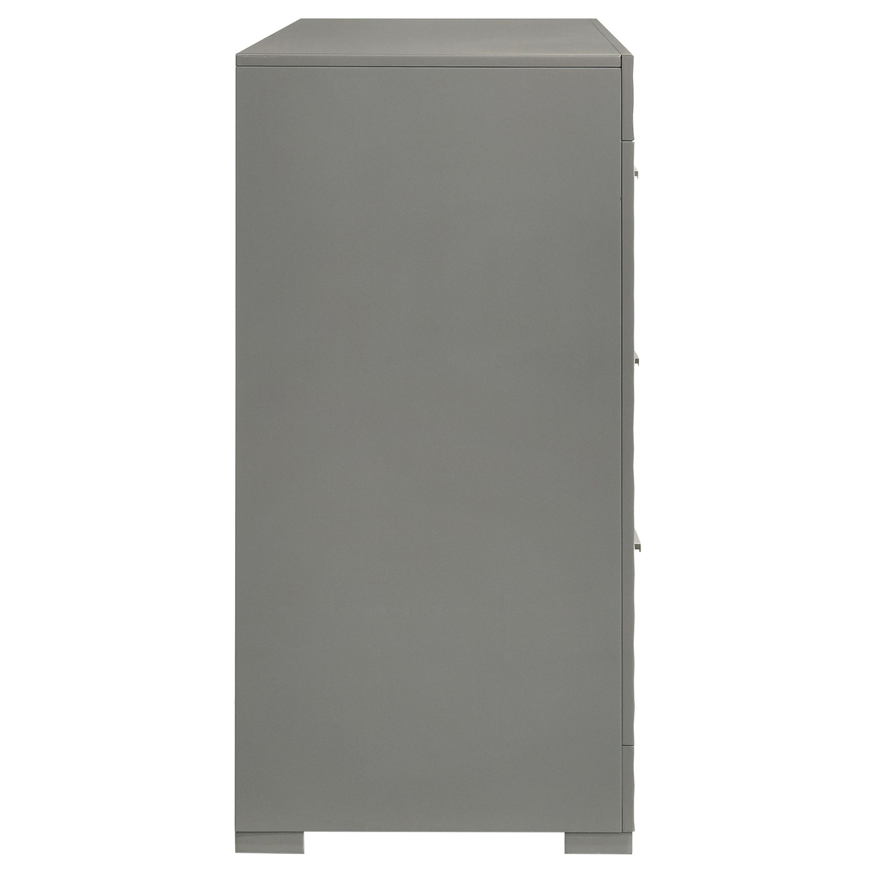 Ives 6-drawer Dresser Cabinet Grey High Gloss - Tampa Furniture Outlet