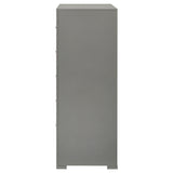 Ives 5-drawer Bedroom Chest of Drawers Grey High Gloss - Tampa Furniture Outlet