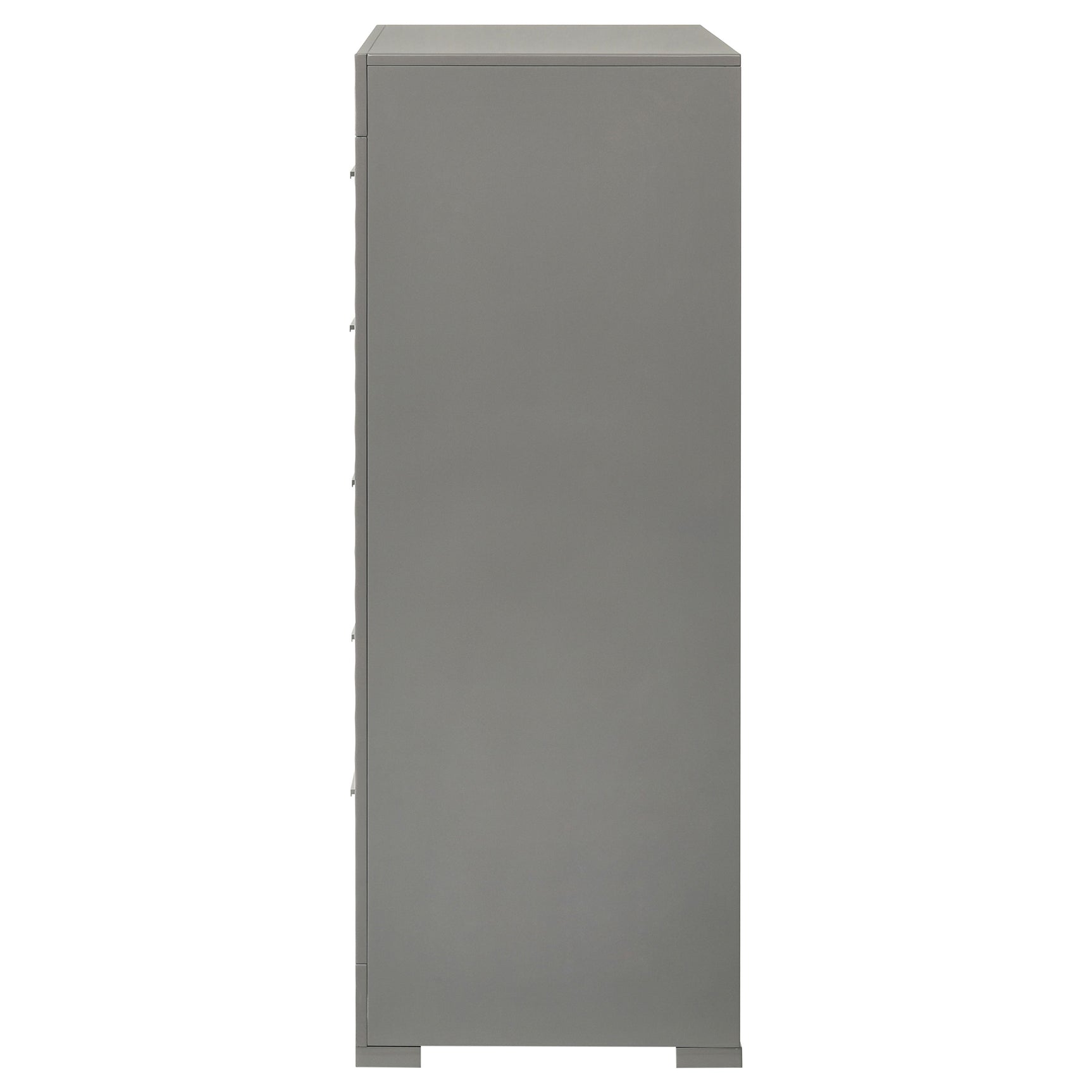 Ives 5-drawer Bedroom Chest of Drawers Grey High Gloss - Tampa Furniture Outlet