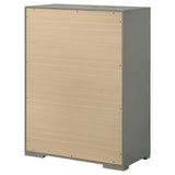 Ives 5-drawer Bedroom Chest of Drawers Grey High Gloss - Tampa Furniture Outlet