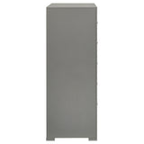 Ives 5-drawer Bedroom Chest of Drawers Grey High Gloss - Tampa Furniture Outlet