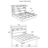 Fenwick California King Bed Bookcase Headboard Grey Oak - Tampa Furniture Outlet