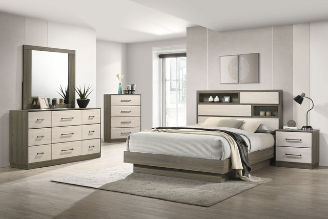 Tampa Furniture Outlet - Coaster - Fenwick 5-piece Queen Bedroom Set Grey Oak - 224981Q-S5