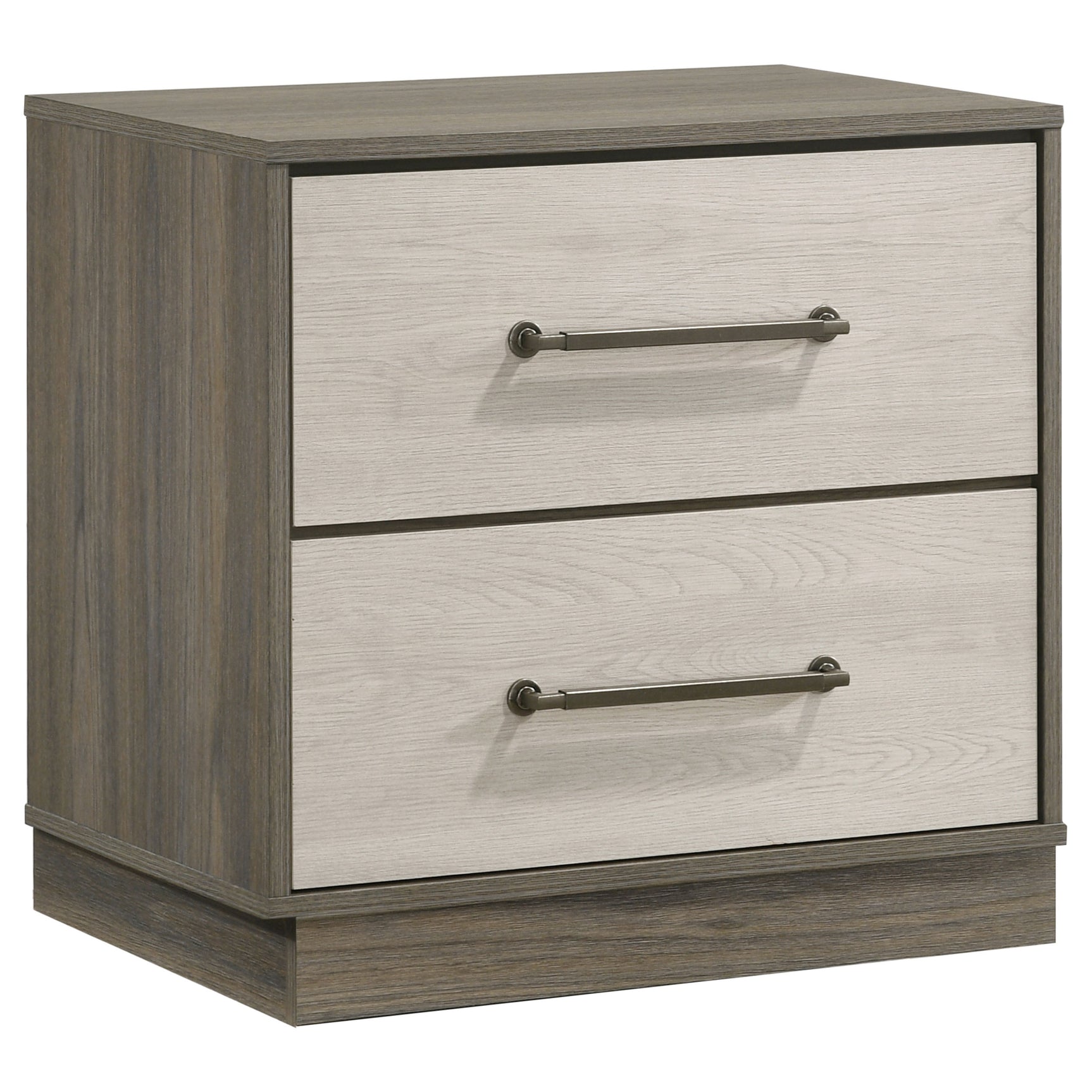 Tampa Furniture Outlet - Coaster - Fenwick 2-drawer Nightstand Bedside Table Grey Oak - 224982