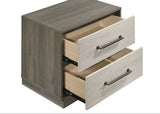 Fenwick 2-drawer Nightstand Bedside Table Grey Oak - Tampa Furniture Outlet