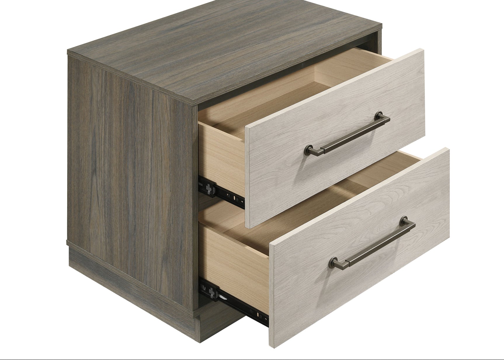 Fenwick 2-drawer Nightstand Bedside Table Grey Oak - Tampa Furniture Outlet