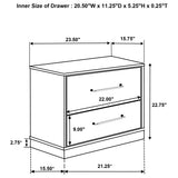 Fenwick 2-drawer Nightstand Bedside Table Grey Oak - Tampa Furniture Outlet