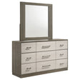 Tampa Furniture Outlet - Coaster - Fenwick 9-drawer Dresser with Mirror Grey Oak - 224983M