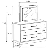 Fenwick 9-drawer Dresser with Mirror Grey Oak - Tampa Furniture Outlet