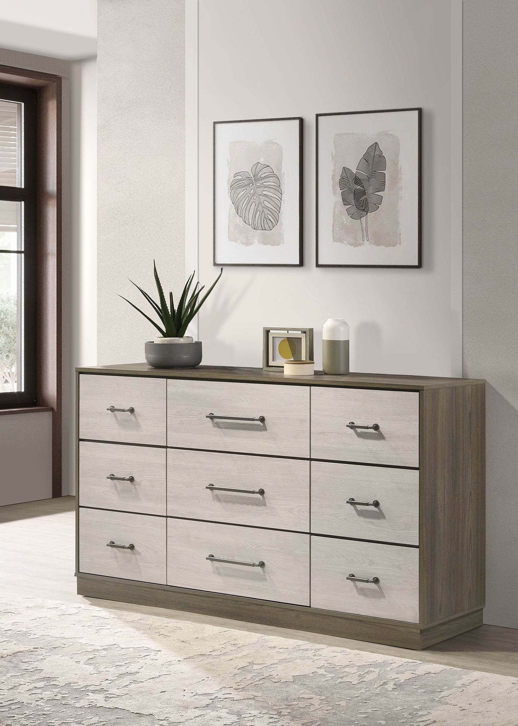 Fenwick 9-drawer Dresser Grey Oak - Tampa Furniture Outlet